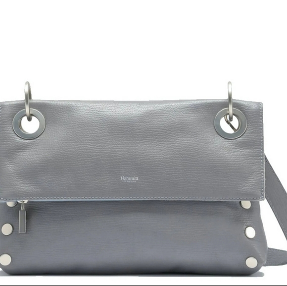 Reversible Gray VIP Montana steel blue sparkly clutch crossbody HAMMITT Purse